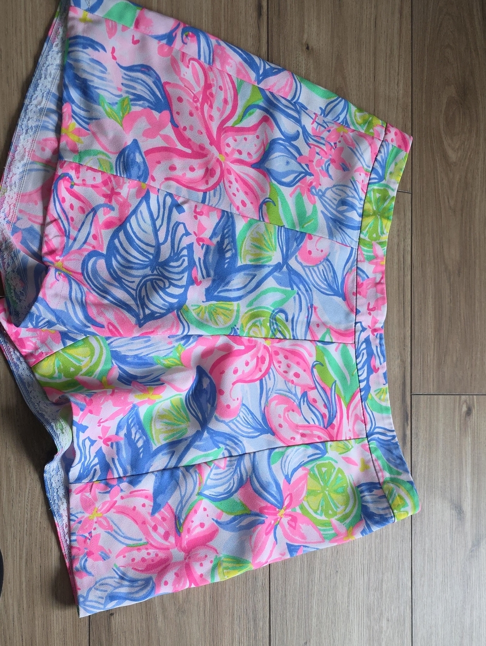 Lilly Pulitzer Pink, Blue & Green Floral Bermuda Shorts